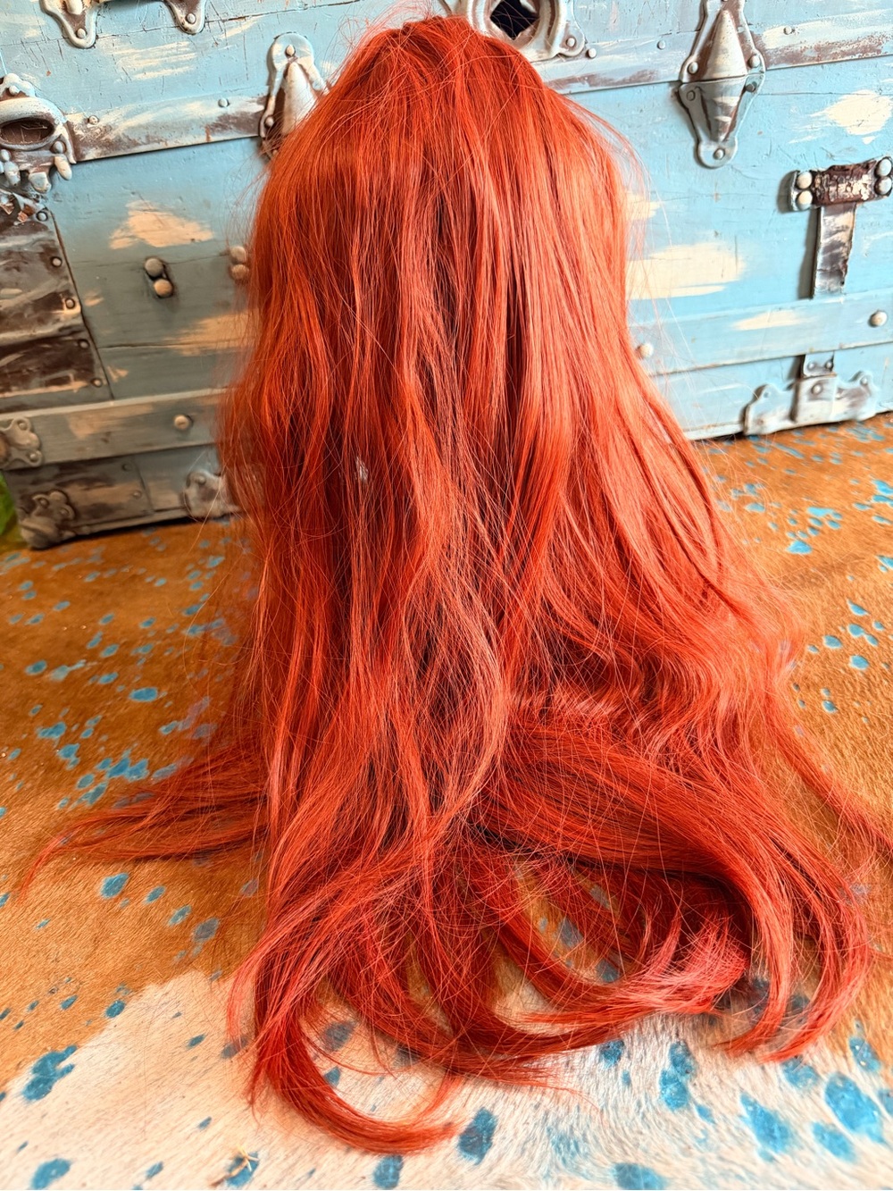 Red long wig